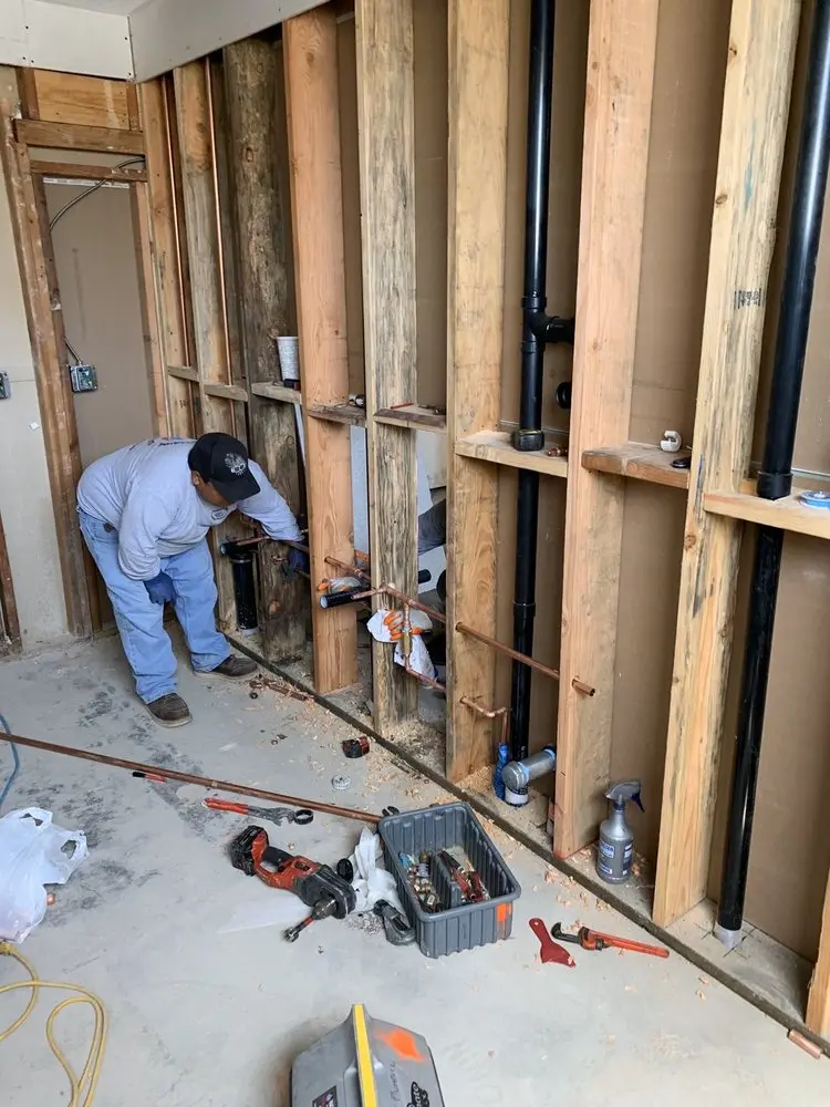 Commercial rough-in plumbing for Water Heater Replacement in Greenway Court
